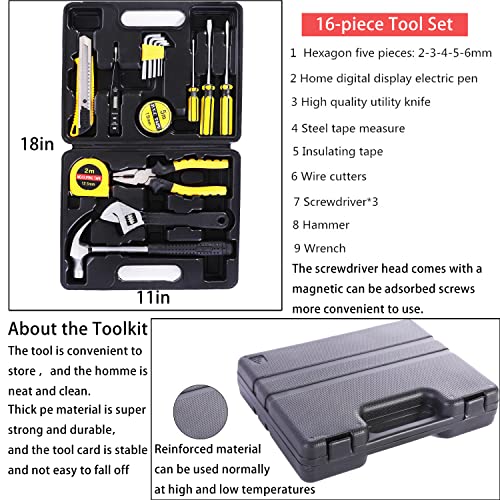 HAIPHAIK Car Emergency Kit with 11.8ft Jumper Cables, Roadside - Product Imagery