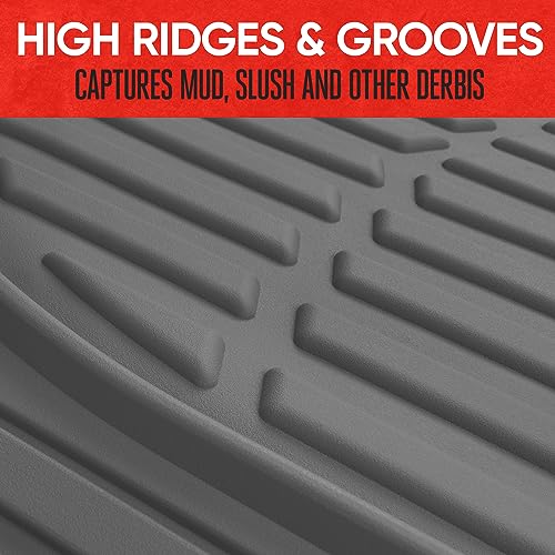 Motor Trend 2 Piece Front Car Floor Mats- Gray FlexTough Contour - Product Imagery