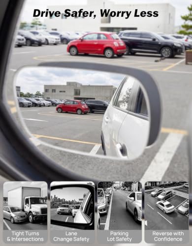 JOYTUTUS Blind Spot Mirror 2 Pack HD Frameless Convex Glass for - Product Imagery