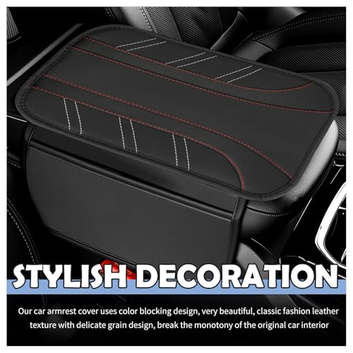 Car Center Console Cover with 2 Side Pockets,Arm Rest Cover for - Product Imagery