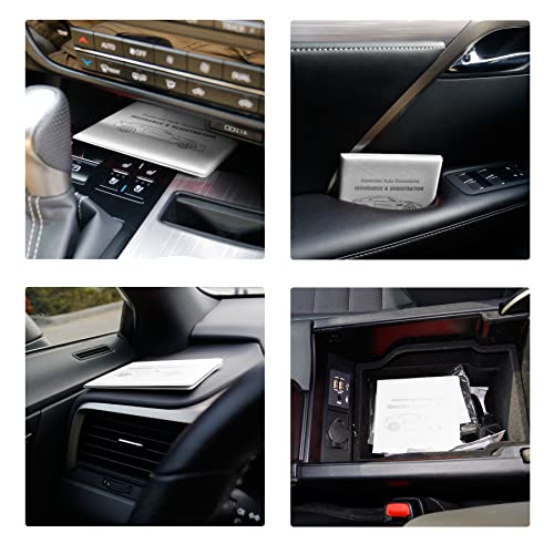 UYYE Car Registration & Insurance Card Holder, 2-Pack - White, - Product Imagery
