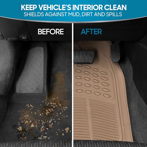 BDK ProLiner Floor Mats for Cars Trucks SUV, 4-Piece All-Weather - Product Imagery