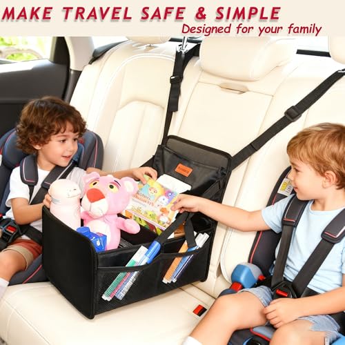Kids Car Backseat Organizer Between Seats Easy Reach Storage - Product Imagery