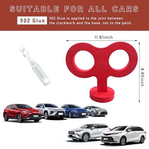povtii Car Wind Up Key Sticker, 3D Clockwork Wind Up Key, Cute - Product Imagery