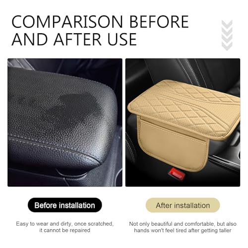 Car Center Console Cover, Cars Armrest Cushion with 2 Storage - Product Imagery