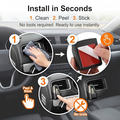 Car Key Fob Holder, Multifunctional Dashboard Storage Box with - Product Imagery