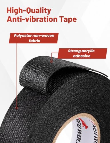 RED WOLF Wiring Harness Tape High Temp Wire Cable Loom - Product Imagery