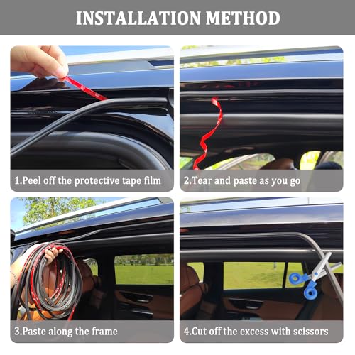 52.5Ft Car Door Seal,Thickened Rubber Automotive Weather - Product Imagery