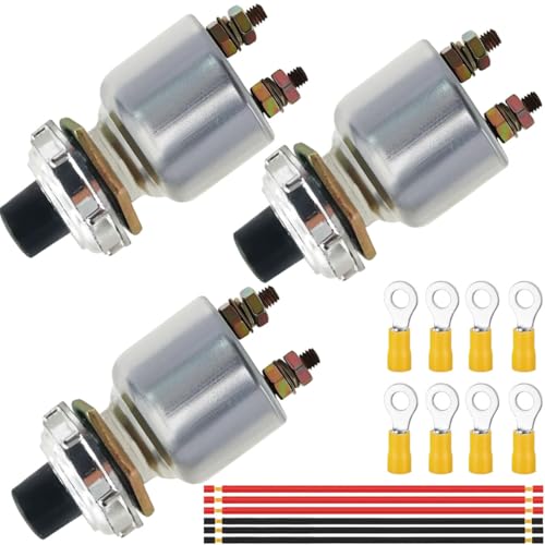 3 Pcs Car Start Switch Accessories Push Horn Button Starter - Product Imagery