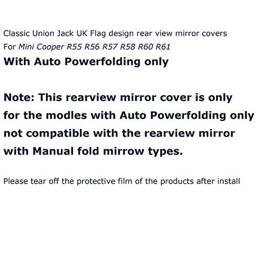 2 x Union Jack Wing Mirror Covers for Mini Cooper R56 R55 R57 - Product Imagery