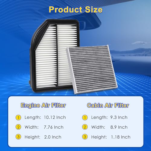 Cabin & Engine Air Filter Kit for 2012-2014 Honda CR-V 2.4L (Gas) - Product Imagery