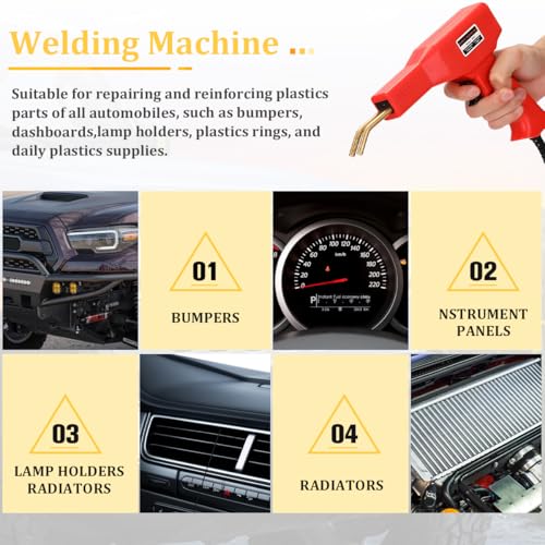 Car Plastic Welder, Vehicle Plastic Welding Kit with 200PCS Hot - Product Imagery