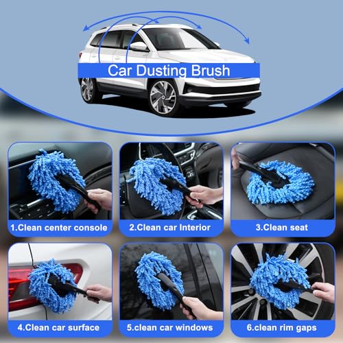Windshield Cleaner Tool, 14Pcs Car Interior Cleaning Kit, Car - Product Imagery