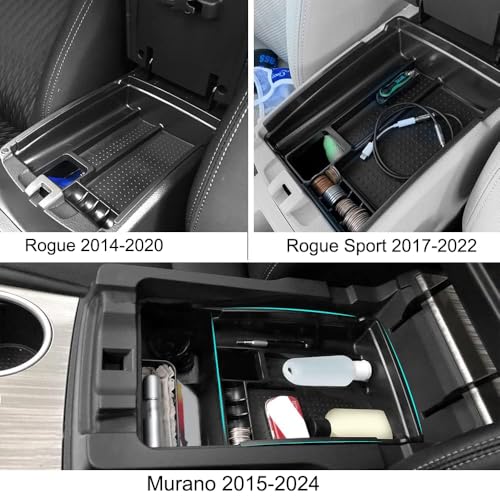Armrest Organizer Fit Rogue 14-20 Rogue Sport 17-22 Murano 15-24 - Product Imagery