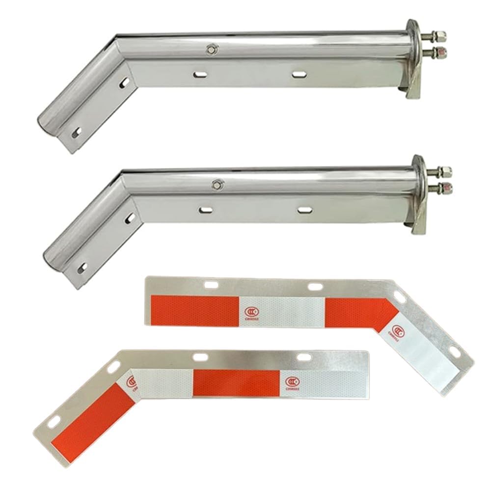 Torque Stainless Steel Mud Flap Hanger 28" 45-Degree Angled Set - Product Imagery