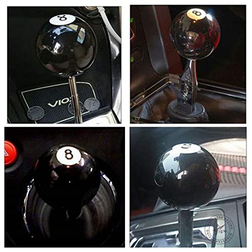 RYANSTAR 8 Ball Shift Knob Acrylic Gear Shifter with 3 Adapters - Product Imagery