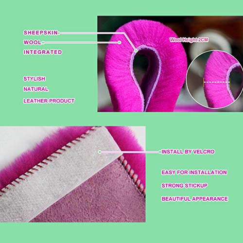 OGLAND 2 Pack Sheepskin Car Seat Belt Cover Pads | Wool Seatbelt - Product Imagery