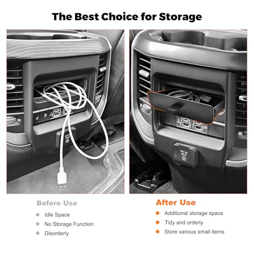 Rear Seat Storage Tray for 2019-2026 Dodge Ram 1500 2500 3500 - Product Imagery