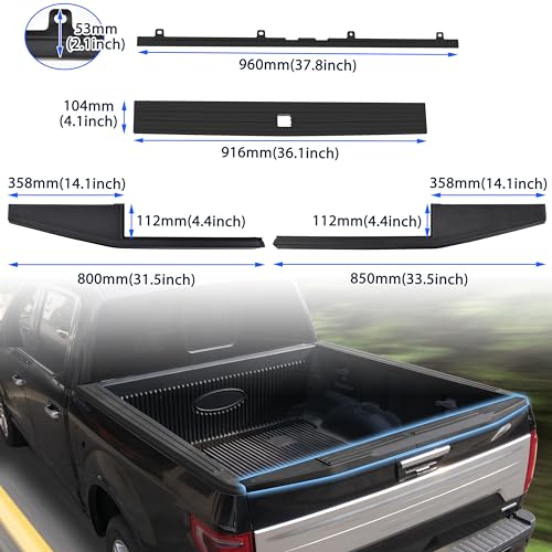 Tailgate Cap Molding Kit for 2015-2020 Ford F-150 Accessories - Product Imagery
