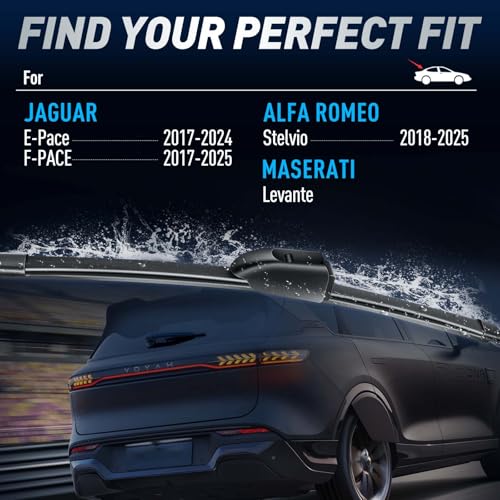 Rear Wipers for Jaguar F-PACE 2017-2025/ Alfa Romeo Stelvio - Product Imagery