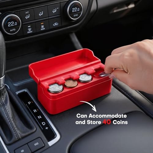 SINGARO Coin Holder for Car, Coin Change Organizer Compatible - Product Imagery