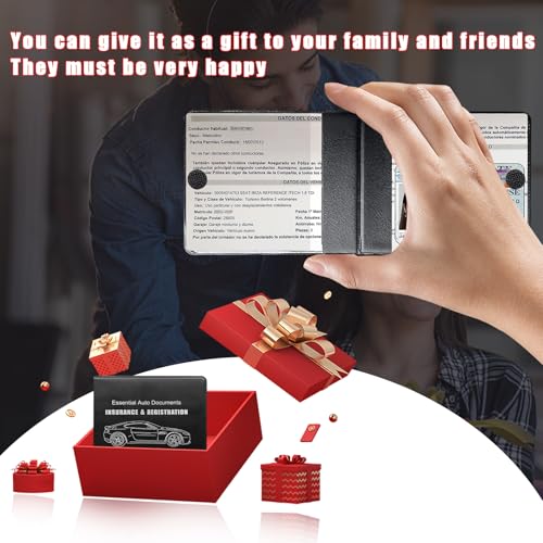 Ziciner Car Registration Insurance Holder, 2Pack Essential Auto - Product Imagery