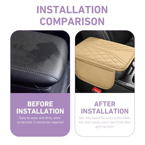 Car Center Console Breathable Protector, Non-slip Cover with Two - Product Imagery