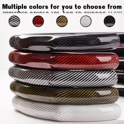 Zpana Carbon Fiber Car Steering Wheel Cover, Non-Slip - Product Imagery