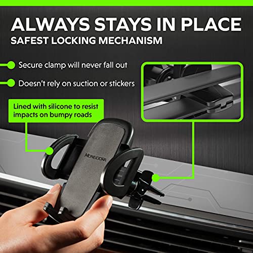Air Vent Car Phone Mount Holder - Locking Cell Phone Car Mount - Product Imagery