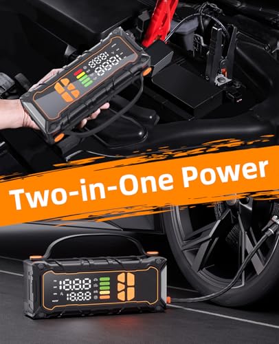 Battery Jumper Starter Portable, Jump Starter with Air - Product Imagery