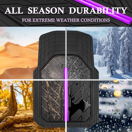 CAR PASS Rubber Floor Mats for Cars, Car Mats Full Sets - Product Imagery