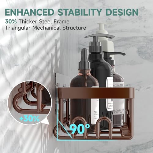Veken Shower Caddy 6-Pack, No Drilling & Rustproof, Waterproof - Product Imagery