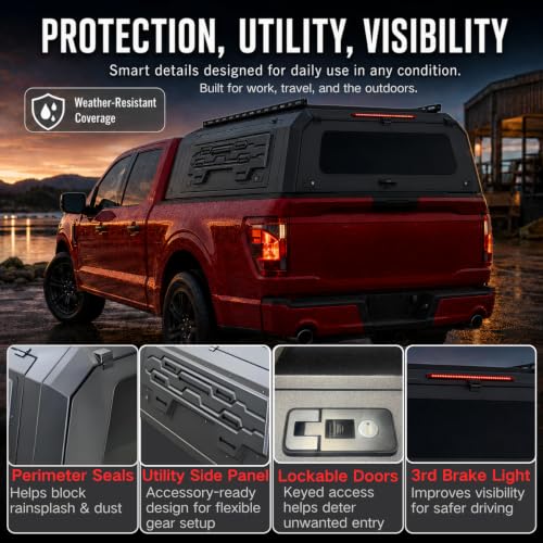 Truck Bed Cap Topper for Ford F-150 2016-2026 6.5FT Bed - Product Imagery