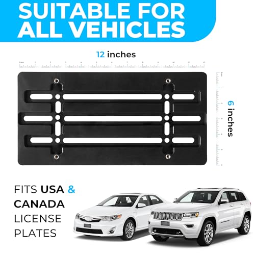 Front Bumper Licensе Plate Brackеt, Plate Holder Set with 6 - Product Imagery