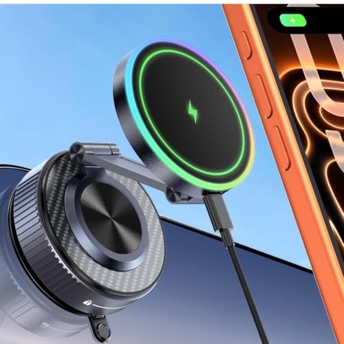 15W Magsafe Car Mount Charger, Faster Charging Wireless Car - Product Imagery