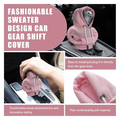 JOYCOURT 2PCS Car Gear Shift Hoodie Auto Shifter Knob Cover, - Product Imagery