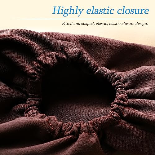 AUCELI 2PCS Cloth Fabric Car Armrest Covers for Front Seat, Black - Product Imagery