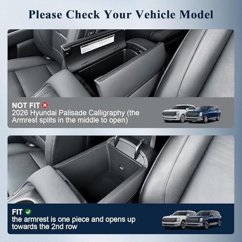 BIBIBO for 2026 2027 Hyundai Palisade Center Console Organizer - Product Imagery