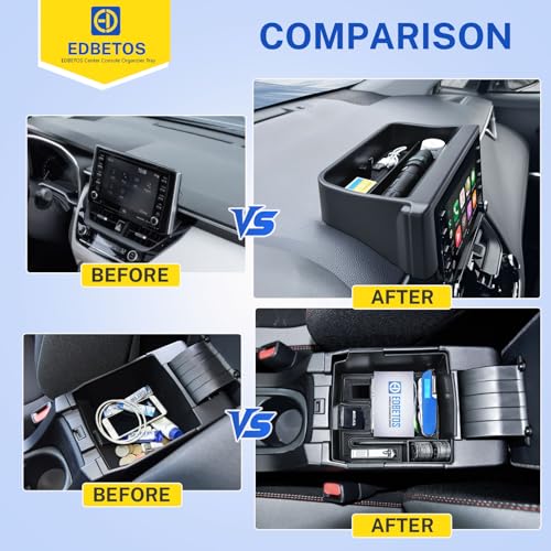 2PCS Center Console & Dashboard Organizer Set for Toyota Corolla - Product Imagery
