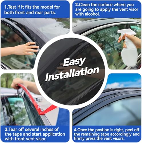Window Visors Rain Guards for 2011-2017 Honda Odyssey - Product Imagery