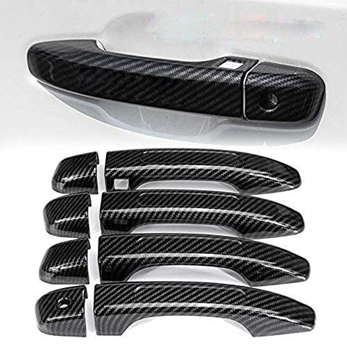 Carbon Fiber Layer Paint Door Handle Cover Overlay with 2 Smart - Product Imagery