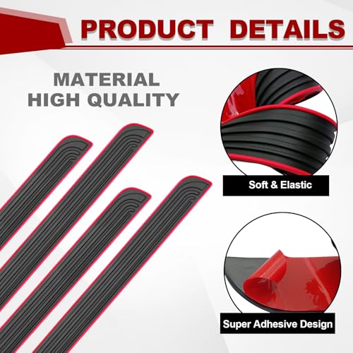 4PCS Car Door Sill Protector, Anti-Scratch & Waterproof Auto - Product Imagery