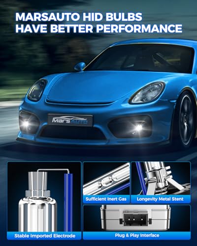 Marsauto D3S HID Bulbs, 6000K Cold White, Xenon D3S HID Bulb, - Product Imagery