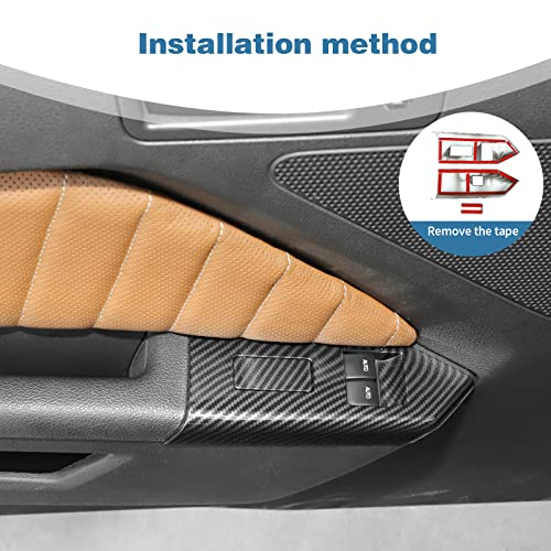 for Mustang Carbon Fiber Window Lift Switch Button Panel Cover - Product Imagery
