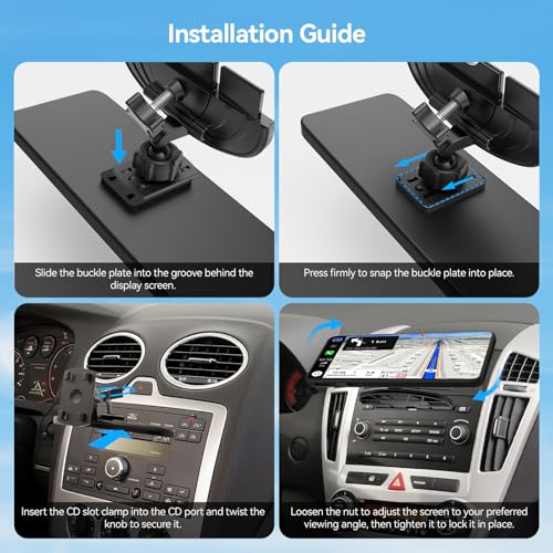 PLDHPRO CD Slot Mount for CarPlay Screen, Portable Monitor CD - Product Imagery