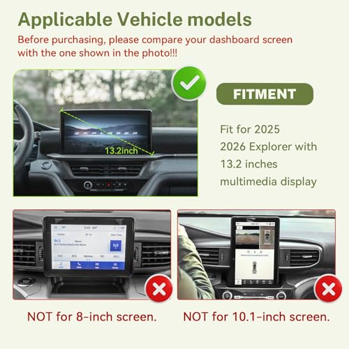 HGWEI Dash Storage Tray for 2025 2026 Ford Explorer Interior - Product Imagery