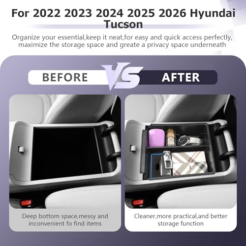 LUWU 2025 2026 Hynudai Tucson Center Console Organizer 2022-2026 - Product Imagery
