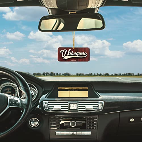 Thick 3D SATNAM WAHEGURU Sikh CAR Rear View Mirror Hanging | - Product Imagery