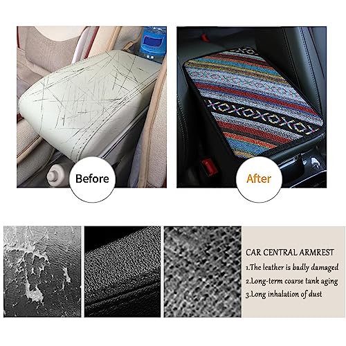 Car Center Console Cover,Boho Car Accessories Car Armrest Box - Product Imagery