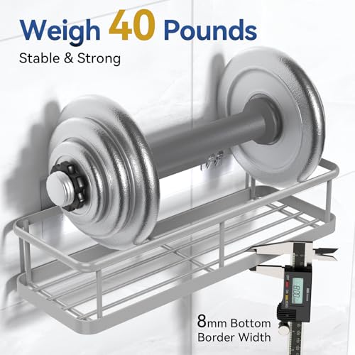 YASONIC Shower Caddy Adhesive, Rustproof Shower Organizer, Large - Product Imagery